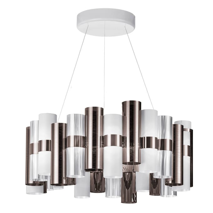 Slamp La Lollo L LED hanglamp, Ø80cm, tin-wit