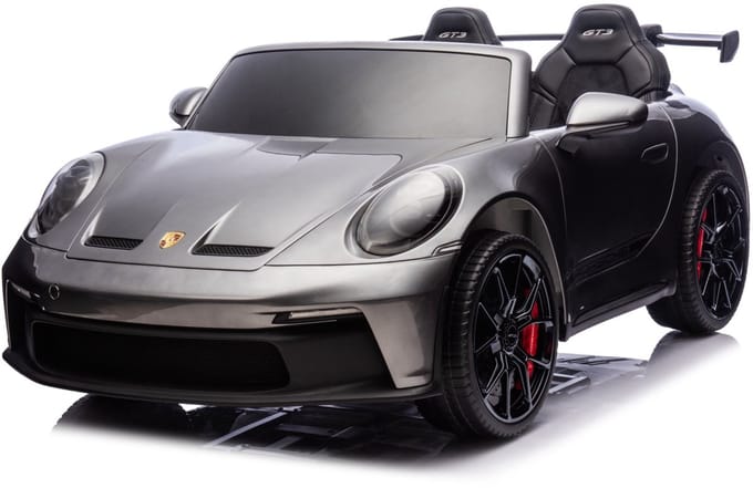 Porsche 911 GT3 24V 2-persoons kinderauto metallic Grijs