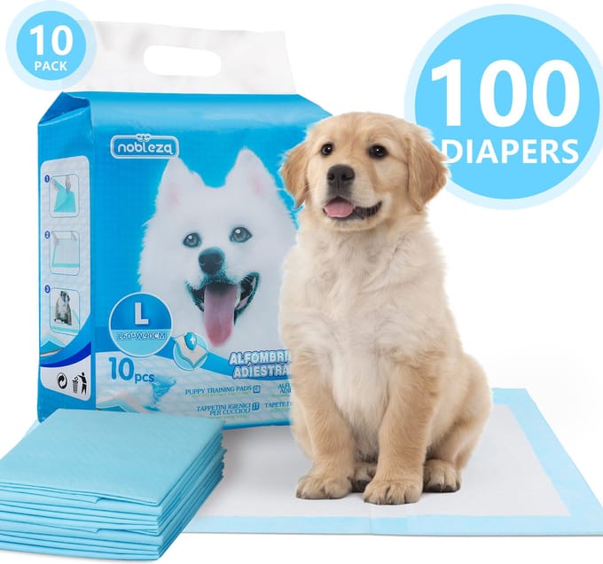 Nobleza Puppy Training Pads – Plasmatjes Hond – Zindelijkheidstraining – 60x90 cm – 100 Stuks