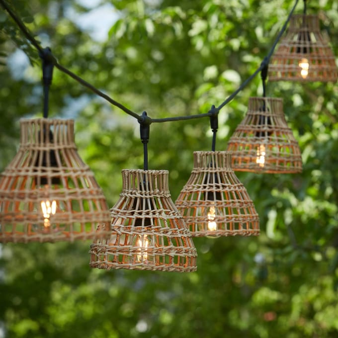 PR Home Sarah lichtketting 5-lamps rotan