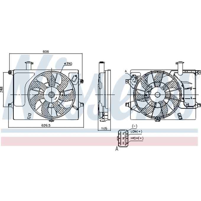 Koelventilatorwiel, motorkoeling NISSENS 85897