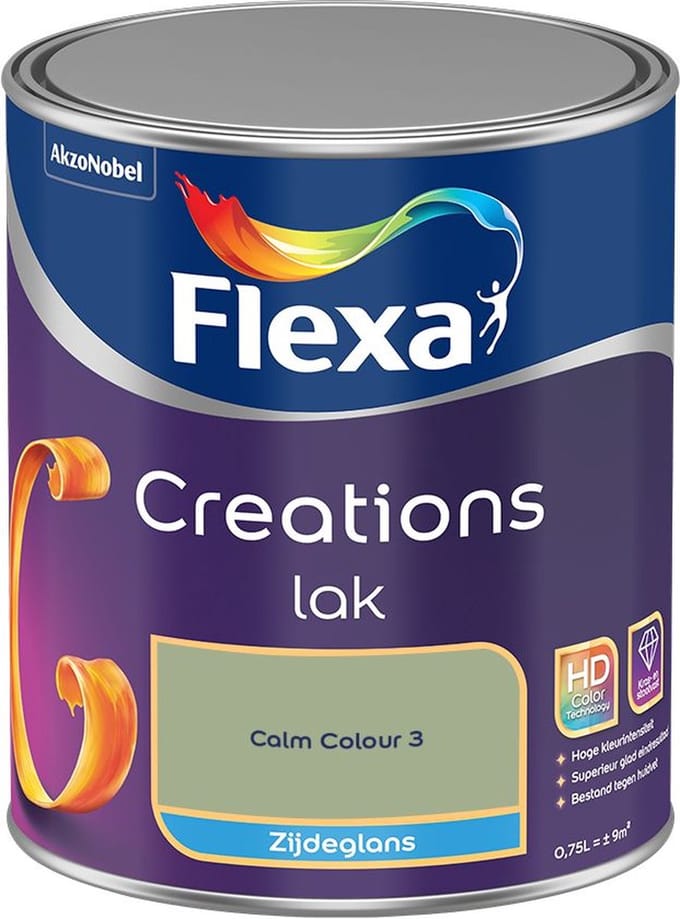 Flexa - Creations Lak Zijdeglans - Calm Colour 3 - Mengverf - 750 Ml