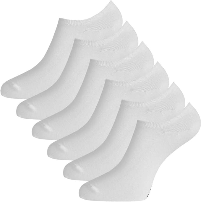 Bamboo Basics Footies Jamie (6-pack) - Wit- Maat 41-46 - Bamboe Sokken - Sneakersokken - Onzichtbare Sokken