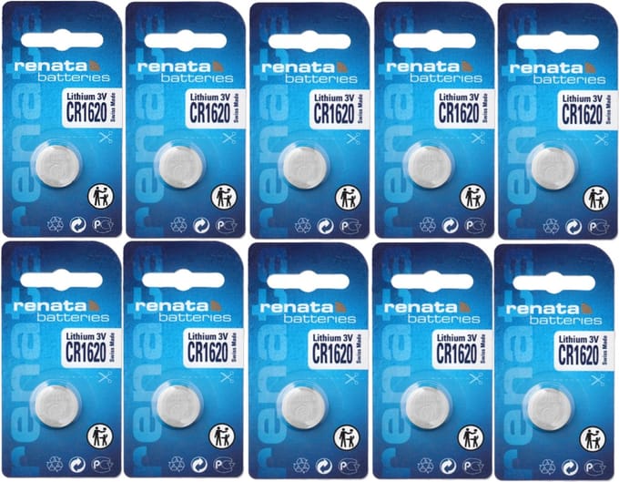 Renata - Knoopcel Lithium - CR1620 - 3V - 10 stuks