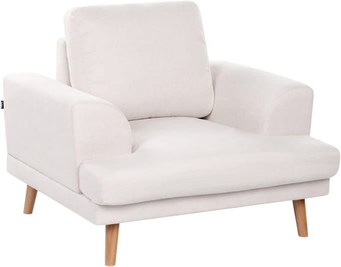 KILDAL - Fauteuil - Lichtbeige - Polyester