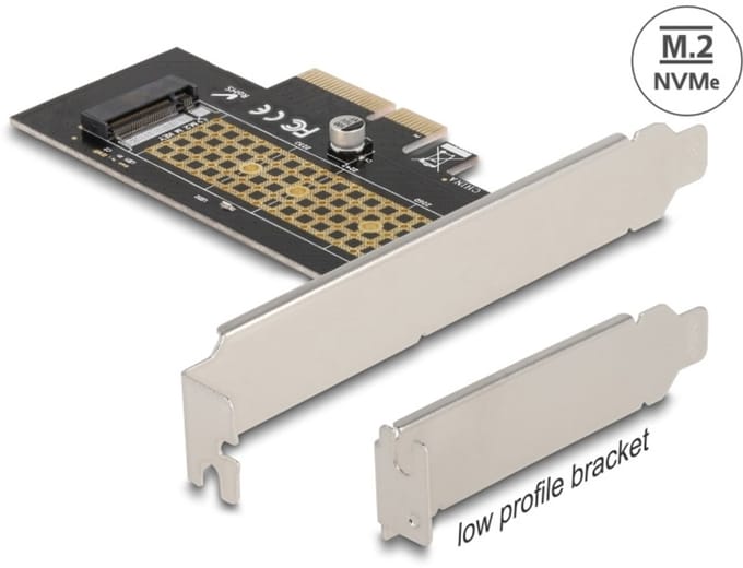 Delock PCI Express x4 Card to 1 x internal NVMe M.2 Key M 80 mm - Low Profile Form Factor