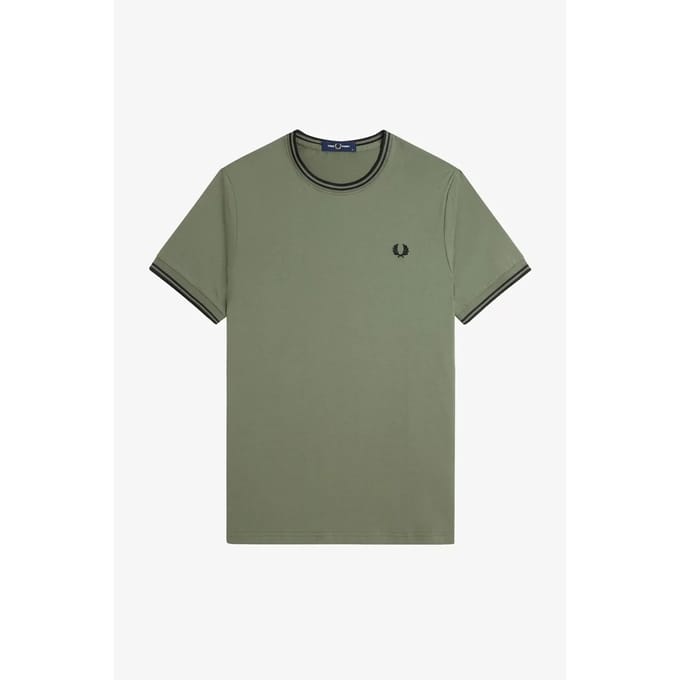 Fred Perry Twin tipped t-shirt - laurel wreath green black