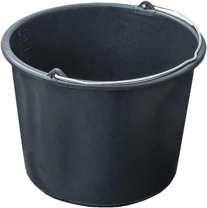 Emmer 12 Liter – Gerecycled Polyethyleen – Verstevigde Bodem – Verzinkte Beugel