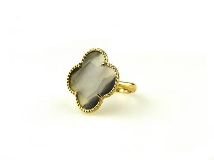 model Fiori ring in zilver verguld grijs