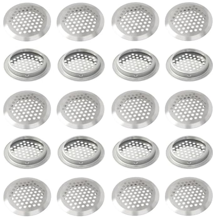 Solidchoice - Ronde Ventilatieroosters van RVS (Pack van 20)