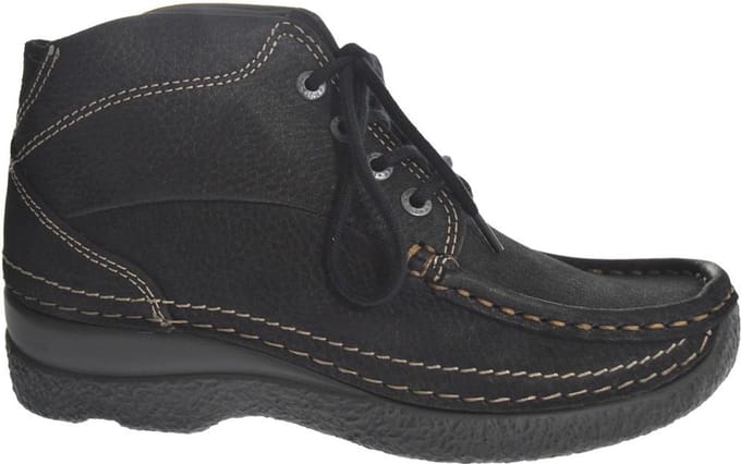 Wolky 0624290 000 Dames Veterschoenen - Zwart - 41