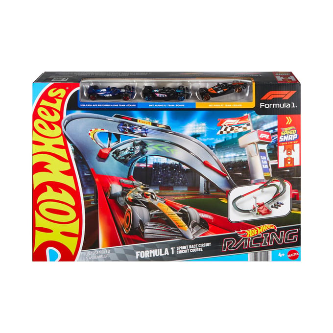 Hot Wheels F1 Racing Hero Trackset met 3 auto's Voertuigen