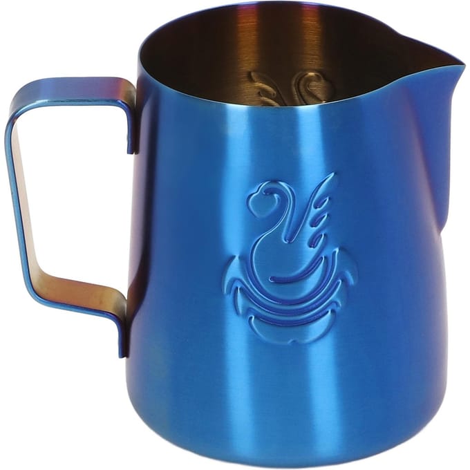 Melkopschuimbeker 380ml Voedselkwaliteit Roestvrij Staal Adelaarsuitloop Multifunctionele Melkopschuimbeker L blauw