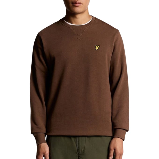 Lyle & Scott Sweat Crewneck Bruin - Maat S - Heren - Sweaters