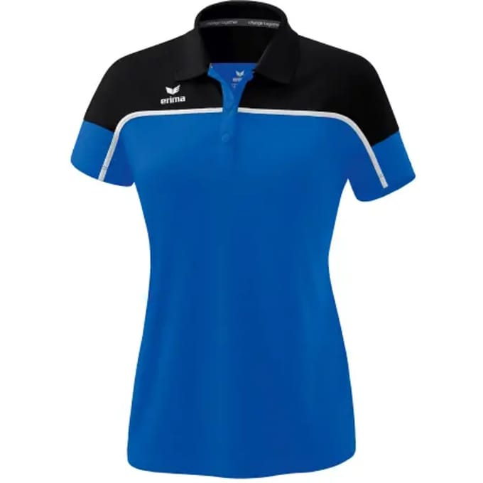 Erima Change Polo Dames - Wit / Zwart / New Royal | Maat: 36