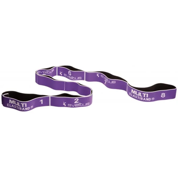 Sveltus Multi Elastiband - 15 Kg - 110 Cm - met Poster - Paars