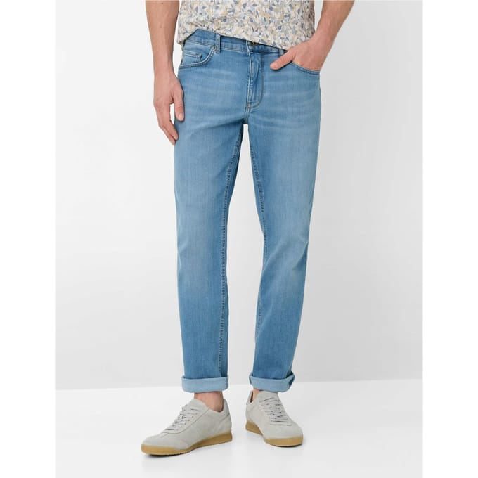 Brax Heren Jeans  Style COOPER, denim lichtblauw, maat 40/32