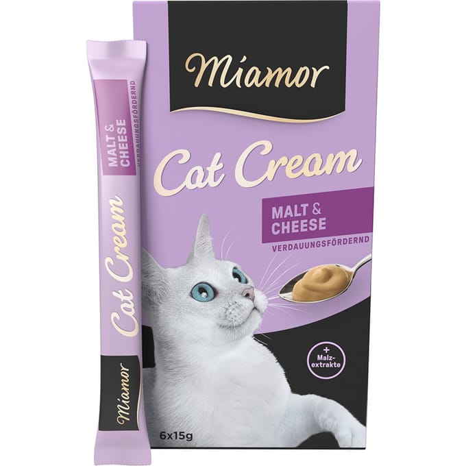 Miamor - Cream Snack 6x15g (verpakking van 11) - Mout-Cream & Kaas