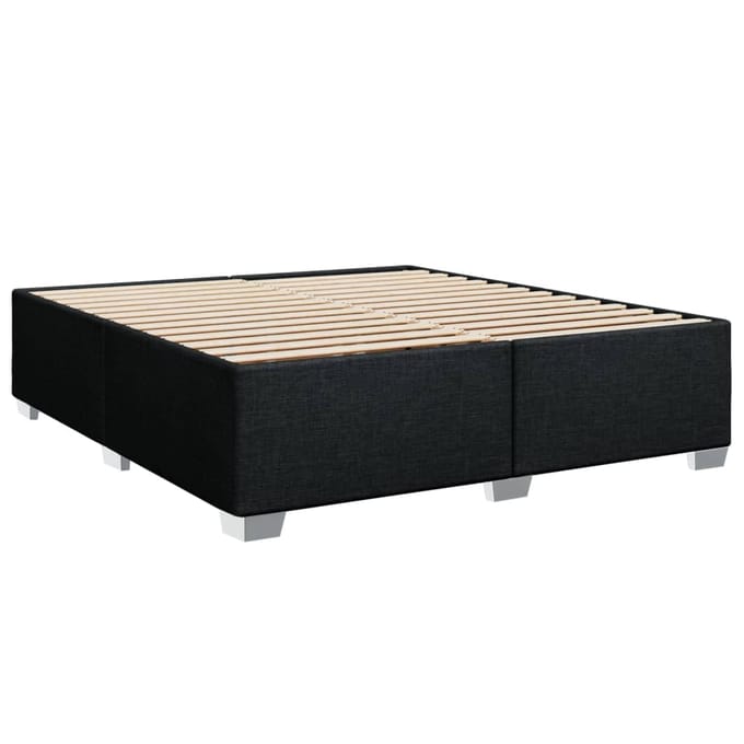 vidaXL - Bedframe - zonder - matras - stof - zwart - 200x200 - cm