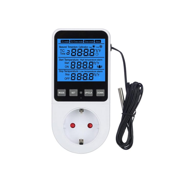 Digitale Temperatuurregelaar Socket Dag/Nacht Temperatuurregelaar Socket EU Stekker Thermostatische Schakelaar Temperatuurregelaar met Sensoren Sonde EU