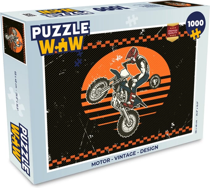 Puzzel Motor - Vintage - Design - Legpuzzel - Puzzel 1000 stukjes volwassenen