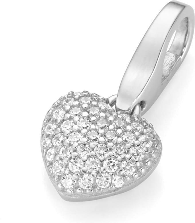 Bedel | charm | sterling zilver | hart| karabijn | hanger