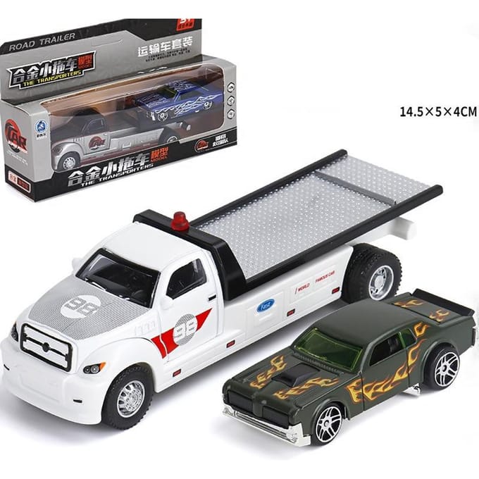 1:64 Scania Container Vrachtwagen Amerikaanse Container Vrachtwagen Minatuur Model Speelgoed Transport Voertuigen Metaal Diecast Trailer Met Pull Back