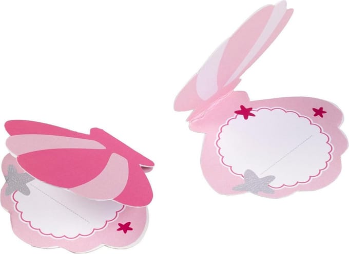 Amscan Tafelkaartjes Zeemeermin 9,8 Cm Papier Roze 8 Stuks