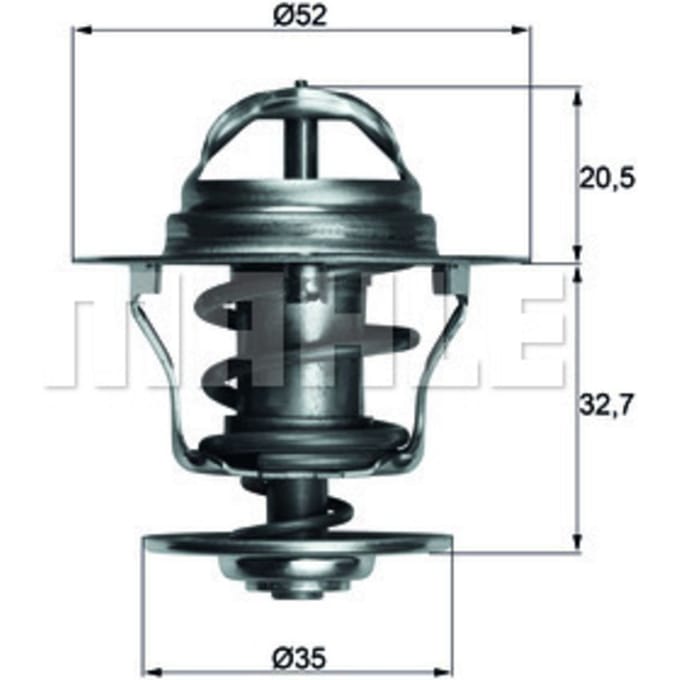 Thermostaat, koelvloeistof MAHLE TX 12 88D
