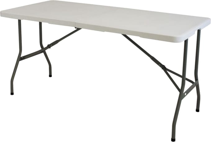 Eurotrail Pavillon S - Campingtafel - 152*71*75cm - Wit/Grijs