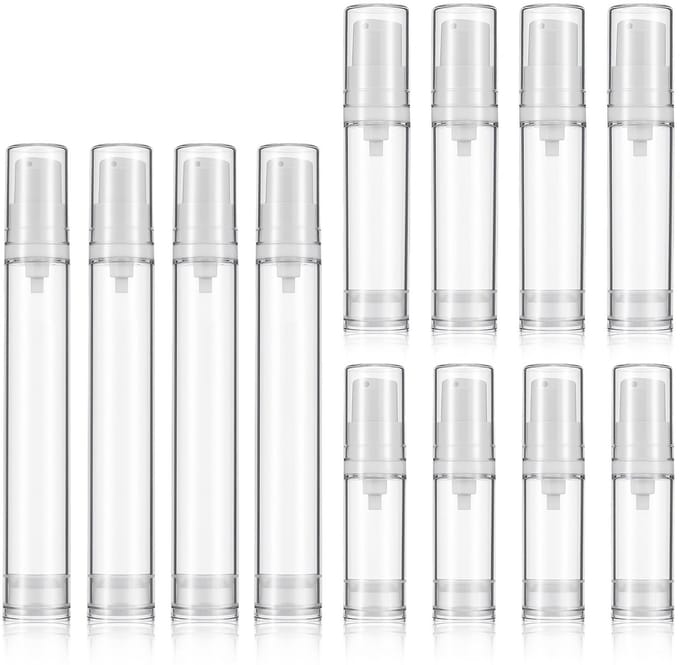 Dailygoods- Pompdispenser 12 stuks - Luchtledige Pompfles - Draagbare