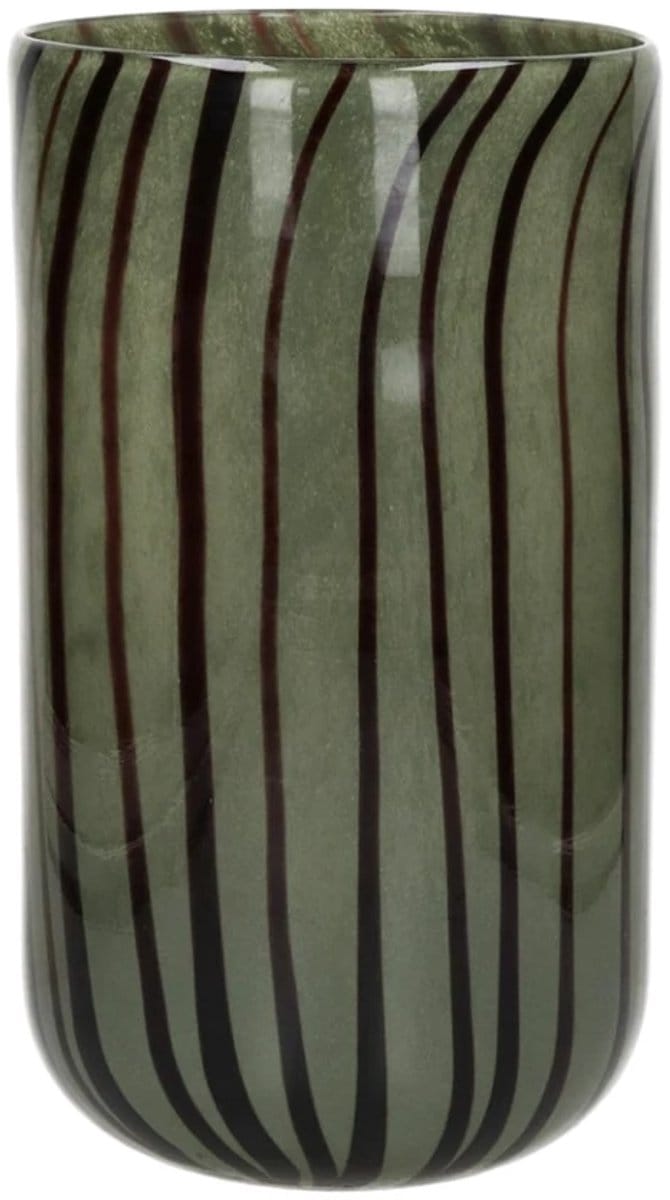 Pomax Cannes vaas / windlicht D16cm H30cm kaki