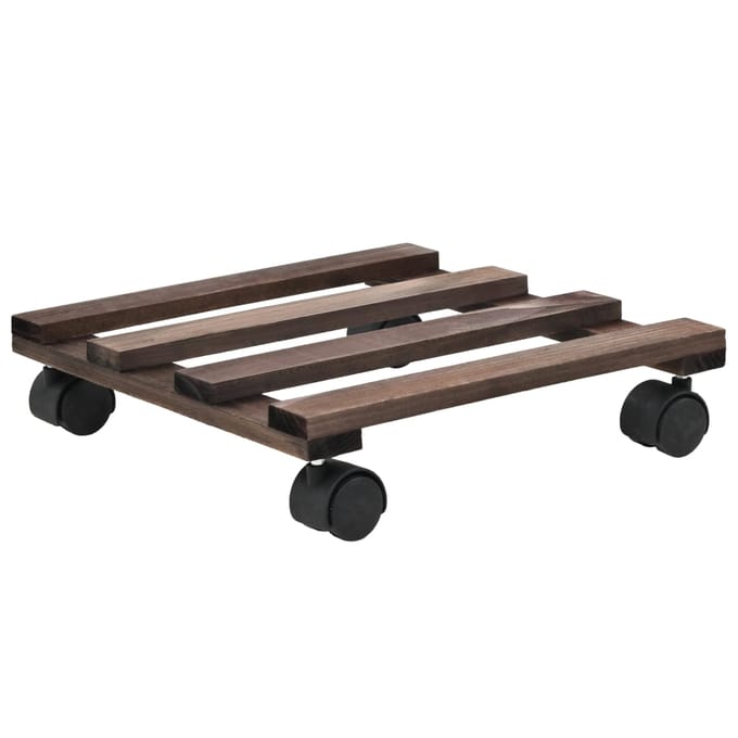 vidaXL - Plantenrollers - 4 - st - 25x25 - cm - cederhout