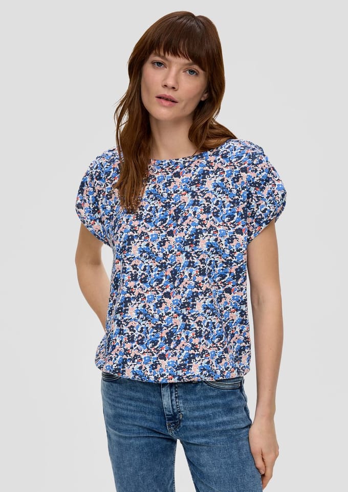 s.Oliver - female - T-shirt met gerimpelde mouwen