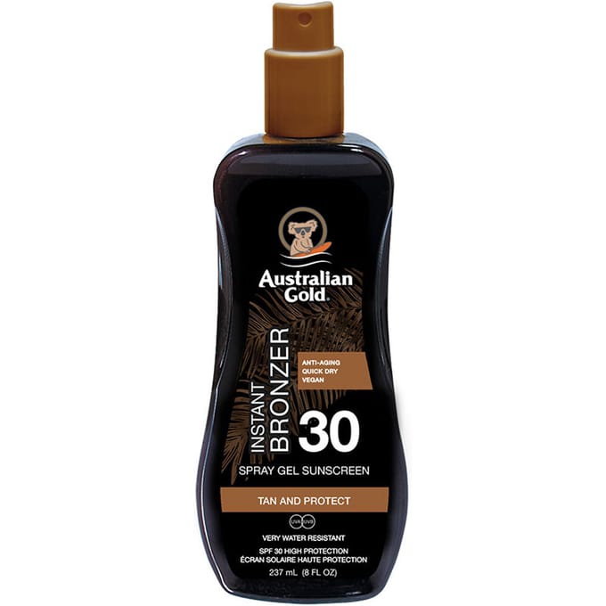 Zonnebrandcrème SPF30 Spray Gel Met Directe Bruiner 237 ml