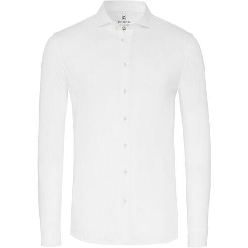 Desoto Overhemd Essential Jersey Solid Color Wit / male