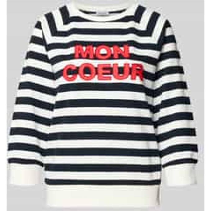 sweatshirt met ronde hals en 3/4-mouw
