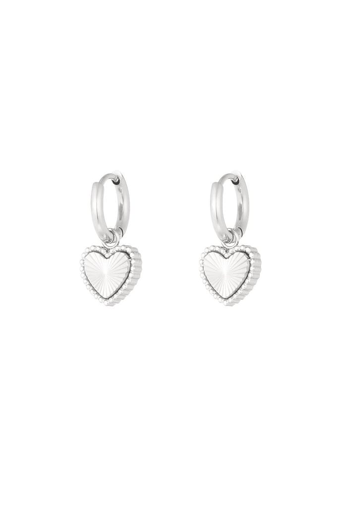 Hope hearts oorbellen zilver Yehwang