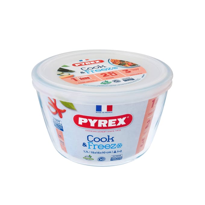 Pyrex - Cook & Freeze Schaal Rond 15 x 10cm - Transparant
