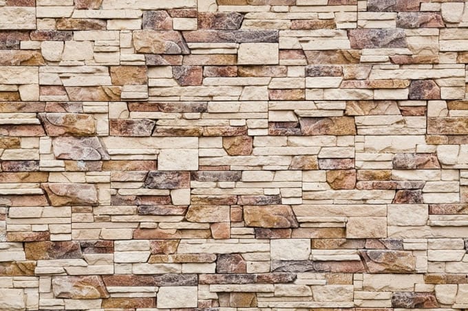 Fotobehang - Stone Wall 375x250cm - Vliesbehang