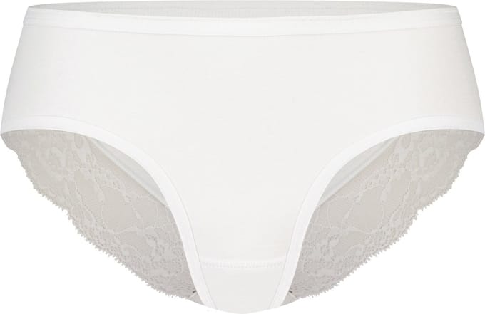 Basics hipster met kant wit voor Dames | Maat S