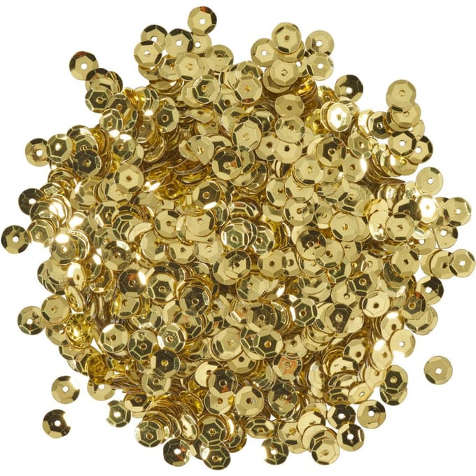 Pailletten gewelfd, metallic - Goud-Metallic