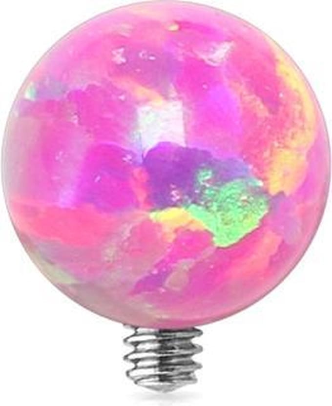 Dermal top opal roze bal 1.6mm - LMPiercings