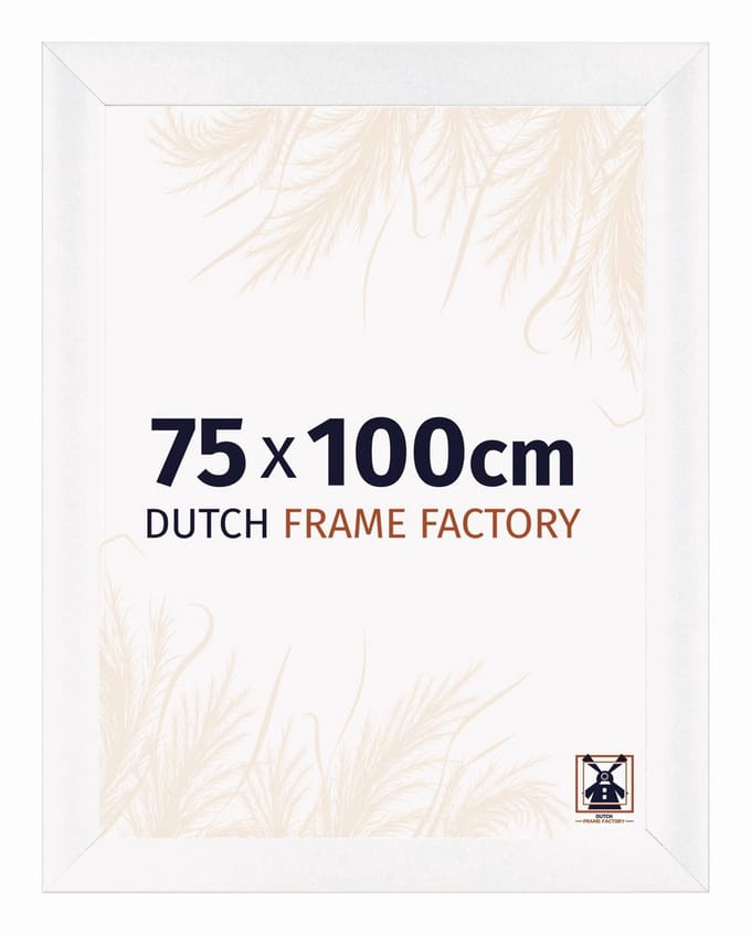 Fotolijst 75x100 cm - MDF - Wit Mat - Praag