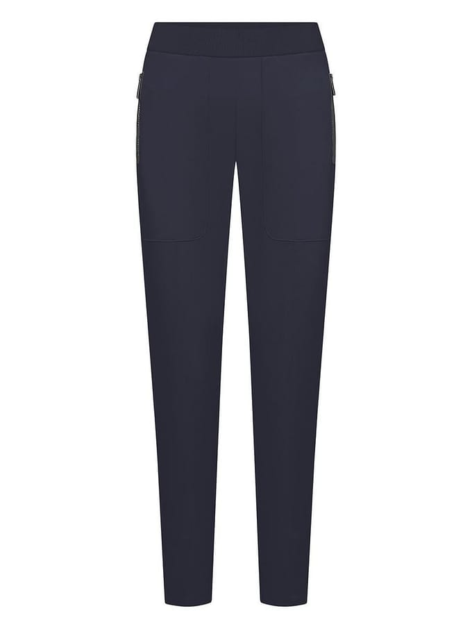 Enkellange Slim Fit jersey broek Van Raffaello Rossi blauw