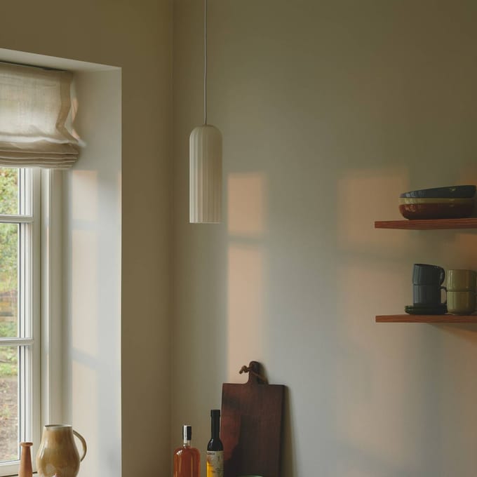 Nordlux Hanglamp Miella, geribbeld glas, gesatineerd/wit