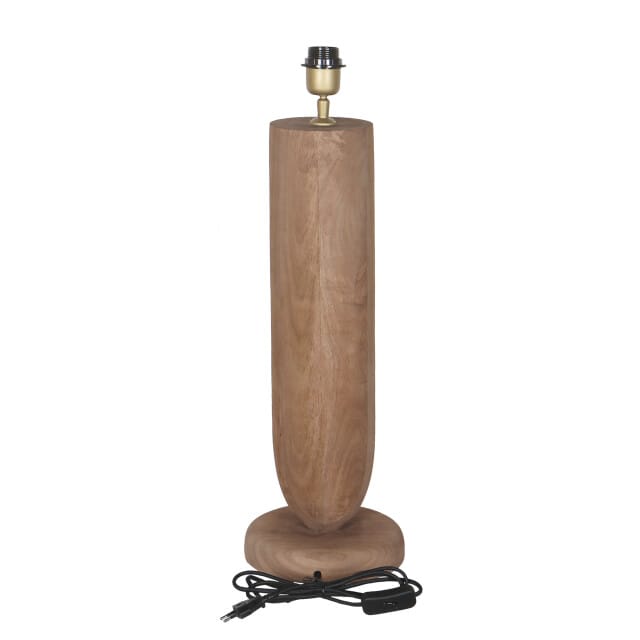 PTMD Lorinne Natural Mango Wood Rable Lamp Single