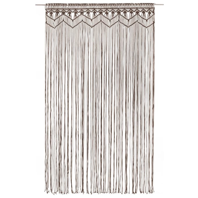 vidaXL - Gordijn - macramé - 140x240 - cm - katoen - taupe