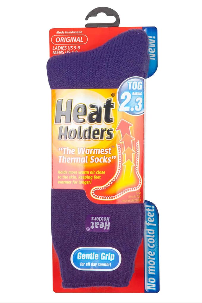 Heat Holders - Dames originele thermo sokken - Paars