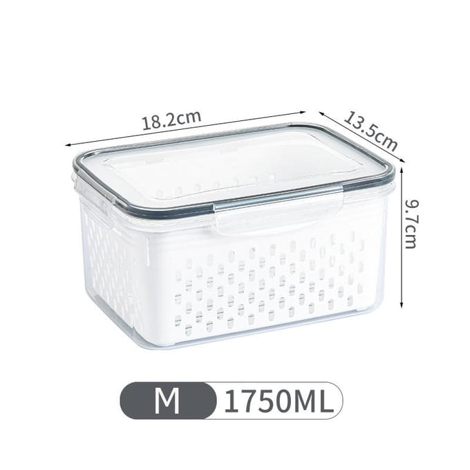 Fruit Schoonmaakmand Koelkast Voedsel Bewaarcontainer Met Deksels Met Zeef Keuken Opbergdozen Fruit Groente Organizer
